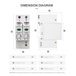 AC SPD 1PN 275V 20KA-40KA Surge Protect Device House Office Arrester
